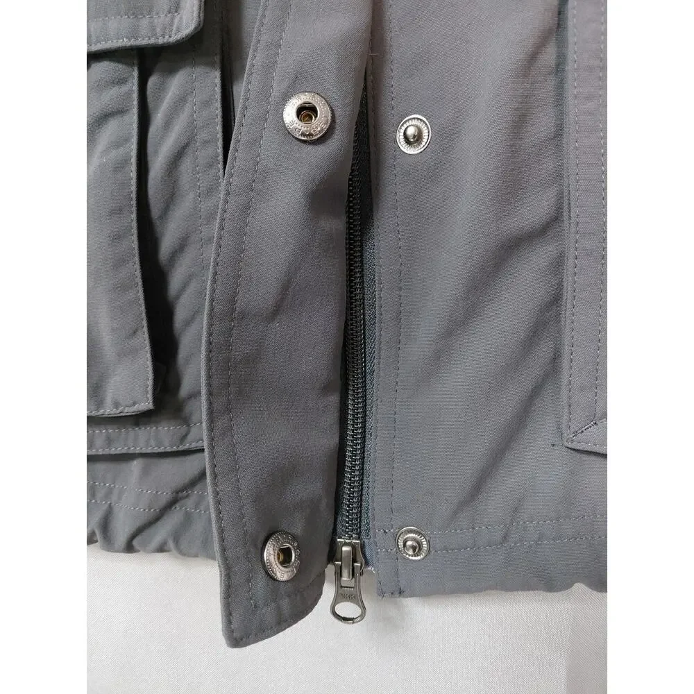 TravelSmith Gray  Full Zip Lined Sleeveless Vest Utility Men Size L